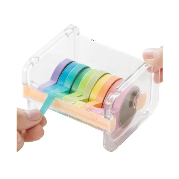 Tape Dispenser Cutter Roll Tape Holder Organizer Desktop DIY Sticker Roll Tape Cutter Dispenser Office Desk Accessory