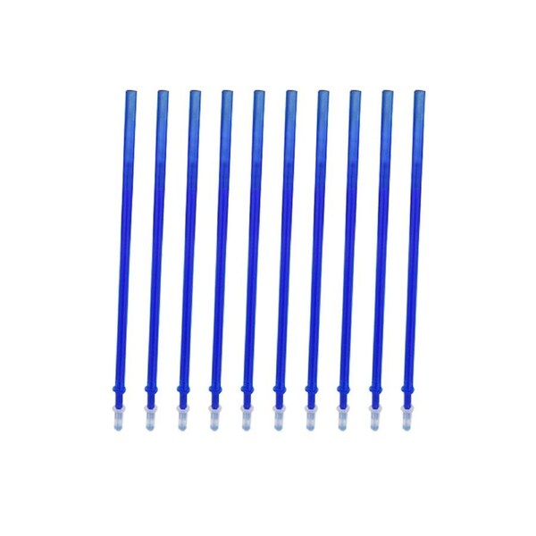 10 Pieces Blue Ink Erasable Gel Ink Pen Refills Fine Point 0.5mm Replacement Gel Pen Refills for Erasable Pens Office School Writing Stationery Supplies