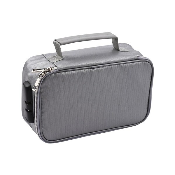 Fireproof File Document Bag Safety Organizer with 3-Digit Lock Zipper Closure Fire & Water Resistant Money Pouch Multi-Layer Card Case for Home Office Trav