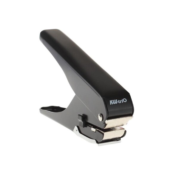 Heavy-Duty Slot Metal Single Hole Puncher 1-Hole Paper Punch 10 Sheet Capacity for ID Card PVC Photo Slot and Paper Chipboard Art Project Documents