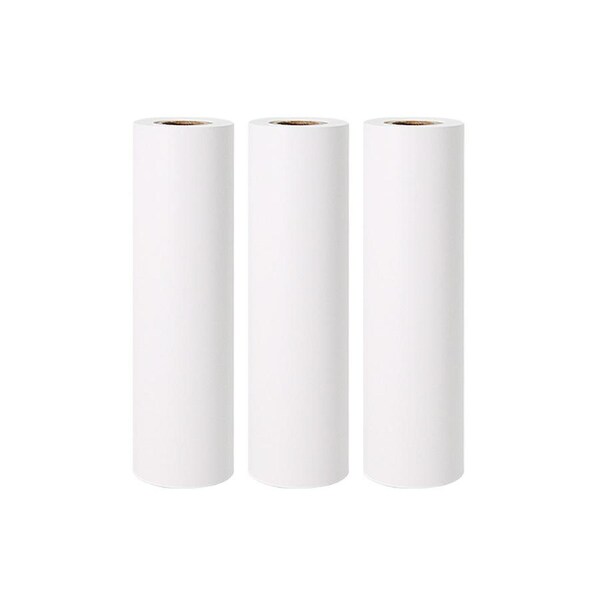Poooli 110 * 30mm White Non-adhesive Thermal Paper Roll BPA-Free Long-Lasting 10-Years Paper for Poooli L3 Portable Thermal Printer, 3 Rolls