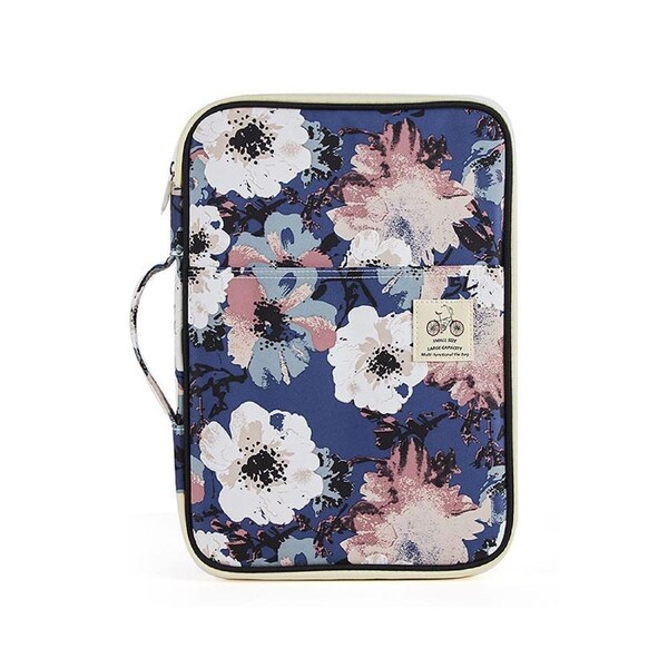 Multi-Functional A4 Document Bags Portfolio Organizer Waterproof Travel Pouch Zippered Case for Pads Notebooks Pens ID Card Gift for Students Travelers Bus