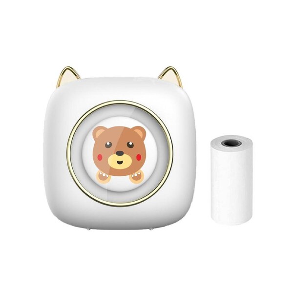 Mini Pocket Printer Portable Thermal Printer Wireless BT Connection 203DPI for Picture Label DIY Handcraft List Meno Notes Journal Receipt Paper Instant St