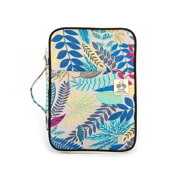 Multi-Functional A4 Document Bags Portfolio Organizer Waterproof Travel Pouch Zippered Case for Pads Notebooks Pens ID Card Gift for Students Travelers