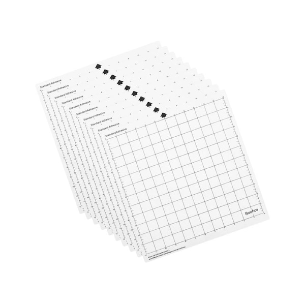 Bisofice Replacement Cutting Mat Transparent Adhesive Cricut Mat with Measuring Grid 12 by 12-Inch for Silhouette Cameo Cricut Explore Plotter Machine 10PC