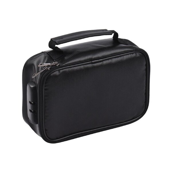 Fireproof File Document Bag Safety Organizer with 3-Digit Lock Zipper Closure Fire & Water Resistant Money Pouch Multi-Layer Card Case for Home Office Trav