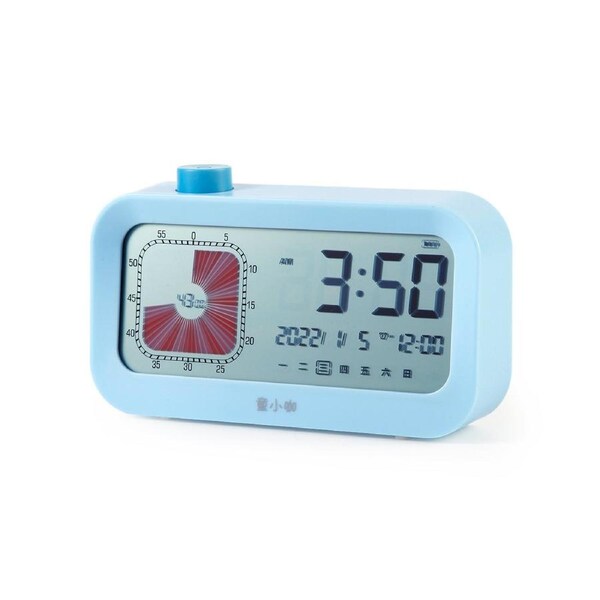 60 Minute Visual Timer Count Up/Down Function Clock with LCD Screen /Snooze Options /12 Hour Clock System/Week Display Silent Operation for Kids Kitchen Ti