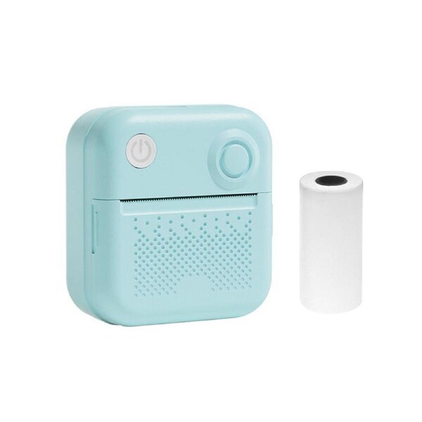 Mini Pocket Printer Portable Thermal Instant Photo Printing Label Maker Machine BT Wireless Connect Compatible with Android or iOS APP Support Receipt Labe