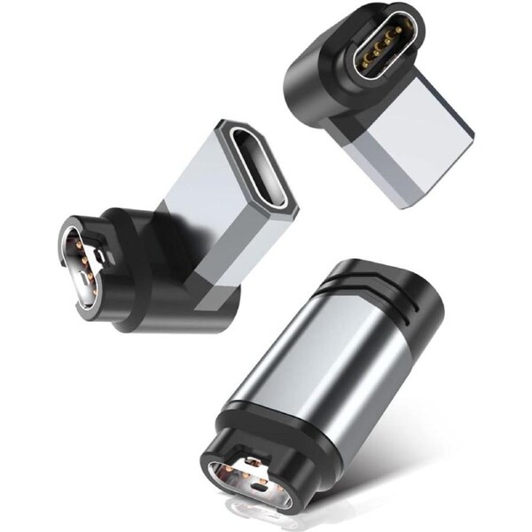 USB-C Charger Adapter for Garmin Watch 3Pack,Type C Garmin Charging Cable Converter for Fenix 8 7 7S 7X 6 E Pro Solar,Forerunner 965 955 265 255 165 55,Instinct,Venu 3S 2 SQ,Vivoactive 5 4,Epix,Tactix