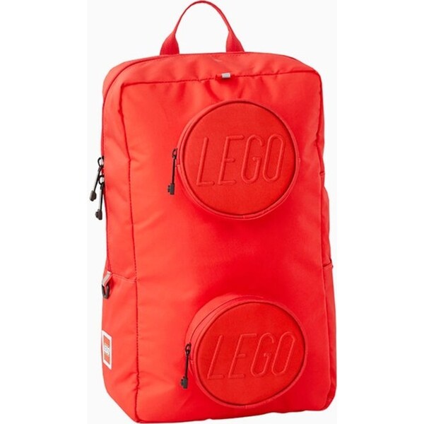 Lego Brick 1x2 Backpack School/Office Zippered Bag Unisex 40cm Bright Red