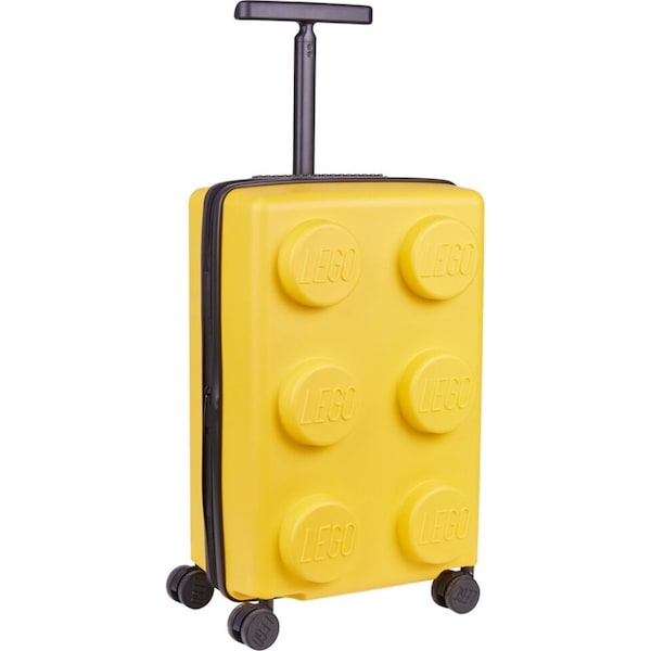 Lego Brick 2x3 Trolley Luggage Suitcase Bag Expandable 35.5x56cm Bright Yellow