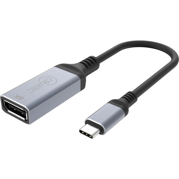Cruxtec CTD8K-SG USB-C Male to DP 8K Cable Adapter 8K/DSC/HDR 15cm Space Grey