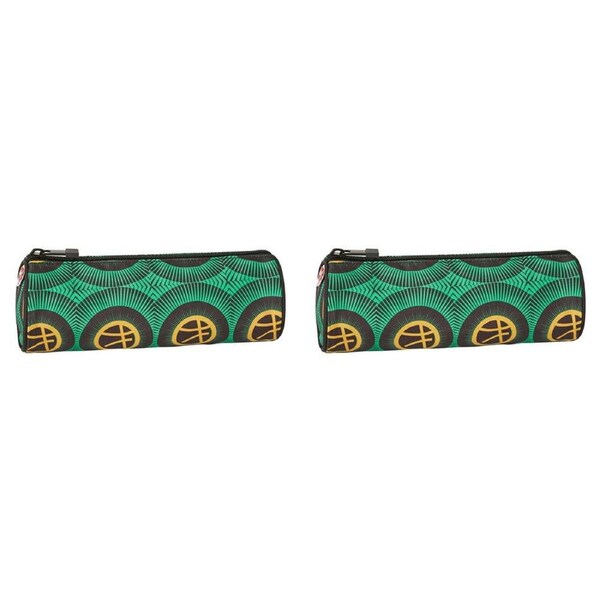 2x Lego Round Pencil Roll Case Storage Stationery Ninjago Dragon Power 23x8cm