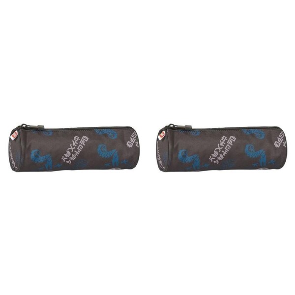 2x Lego Round Pencil Roll Case Holder Storage Stationery Ninjago Arin 23x8cm