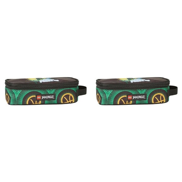 2x Lego Pencil Box Case Holder Stationery Organiser Ninjago Dragon Power 21x10cm