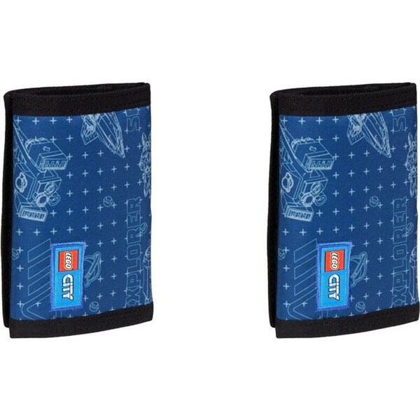 2x Lego Kids/Children Tri-Fold Wallet Money Holder City Space Explorer 13x25.5cm