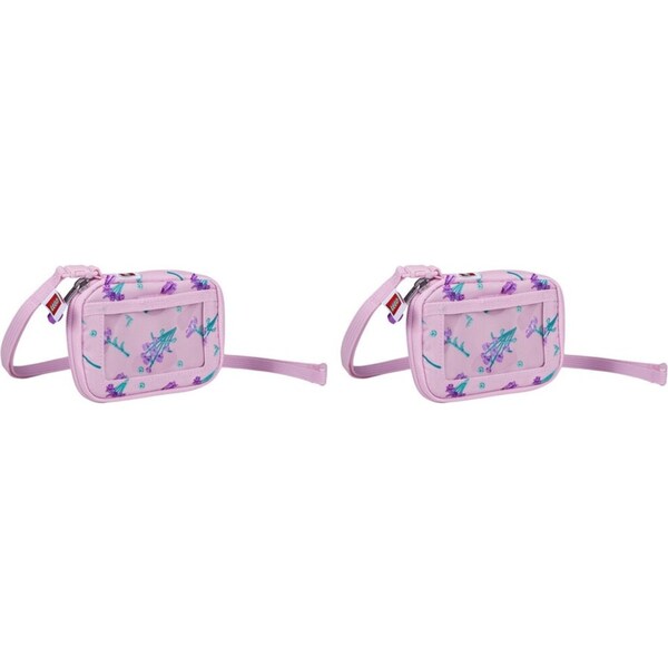 2x Lego Kids/Children Card Wallet w/ Coin/Money Storage Holder Flowers 8x11.5cm