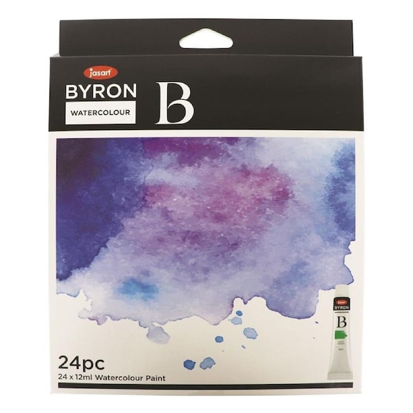 24pc Jasart Byron 12ml Watercolour Paint Tube Art/Craft Canvas Painting Set