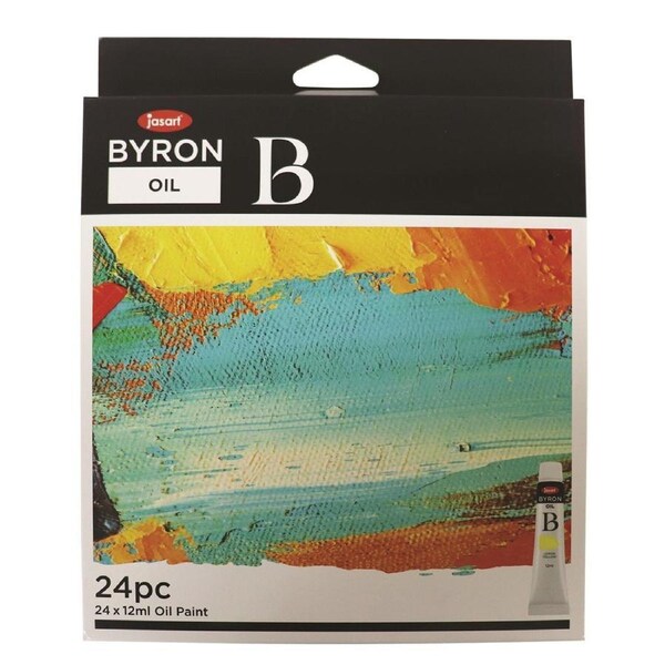 24pc Jasart Byron 12ml Oil Paint Art/Craft Canvas Colouring/Painting Tube Set