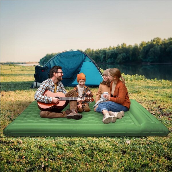 Mountview Self Inflating Camping Mattress w/ Pillow, Double Air Bed Pad 12cm Thick