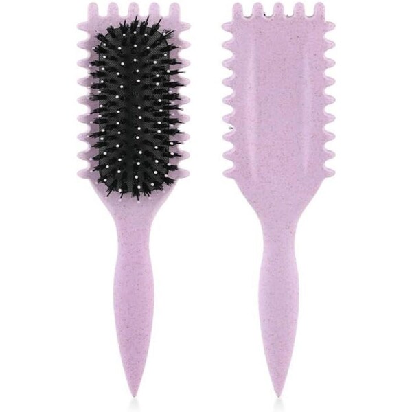 Women Curl Define Styling Defining Brush Hair Stylishing Tool Curl Brush (Purple)