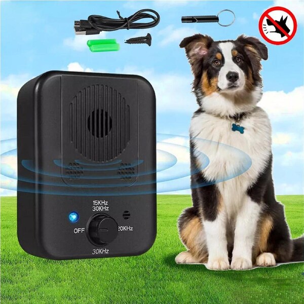 Dog Barking Stop Ultrasonic Control Anti Bark Device Waterproof Outdoor Training