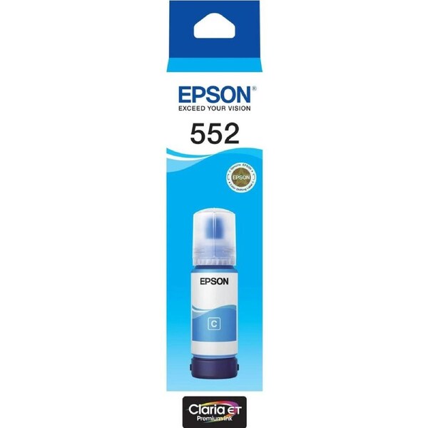 Epson T552 Cyan Claria EcoTank 552 Ink Bottle Toner C13T06W292 Genuine Original