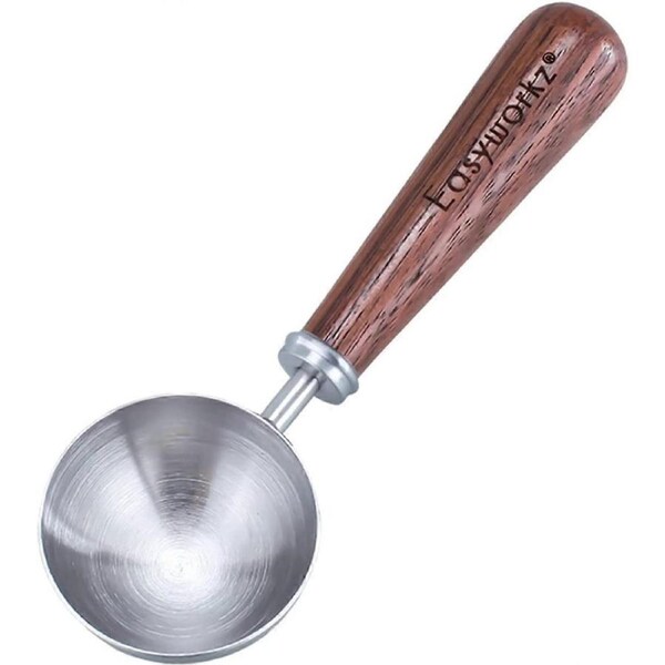 JOYBUY Retro Stainless Steel Coffee Scoop With Black Walnut Handle,10g -1 Tablespoon Coffee Measuring Spoon,Coffee Accessories,For Coffee Beans Or Tea,Silver