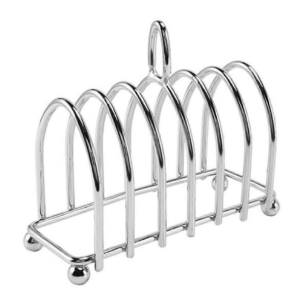 JOYBUY Toast Bread Rack Holder 6 Slice Stainless Steel Toast Rack with Ball Feet and Loop Carry Handle