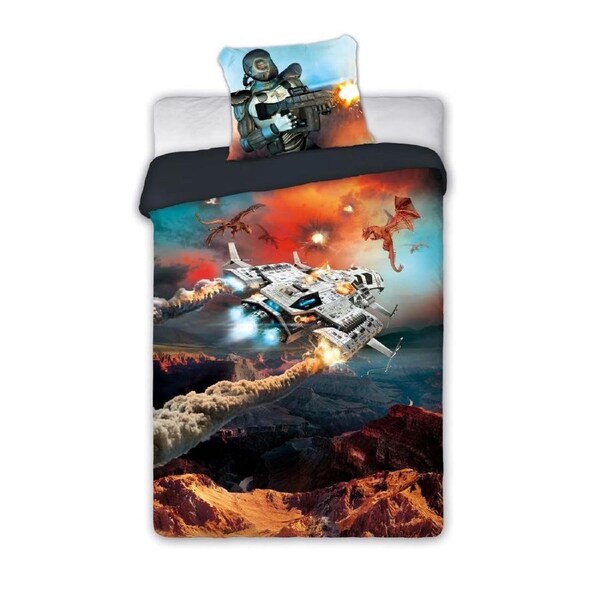Star Wars Galaxy Gaming Cotton Quilt Cover Set - Single Bed Size