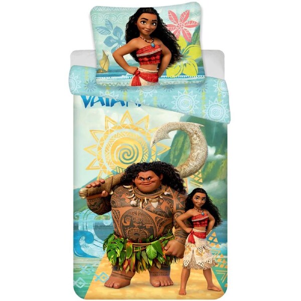 Disney Princess Moana Vaiana Maui Cotton Quilt Cover Set - Single Bed Size