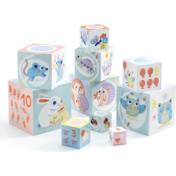 Djeco Babybloki Stacking Blocks Kids/Children Educational Fun Play Toy 12m+