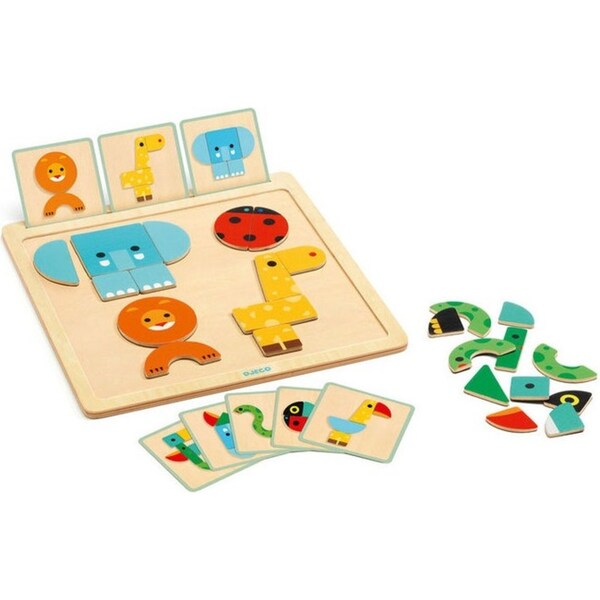 Djeco Geo Basic Wooden Board Kids/Children 31.5cm Educational Game Toy 2y+