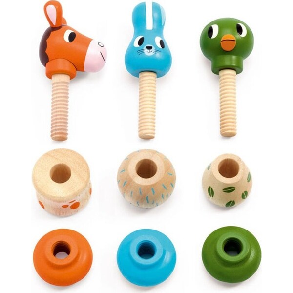 Djeco Rondanimo Wooden Screws Kids/Chlidren Educational Fun Play Toy 18m+