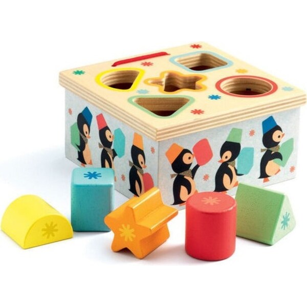 Djeco Geo Junzo Wooden Sorting Box 13cm Educational Toy Kids/Children 18m+