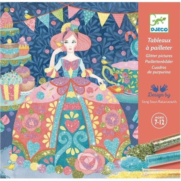 12pc Djeco Daydream Glitter Boards DIY Art Craft Fun Activity Kit Kids 7y+