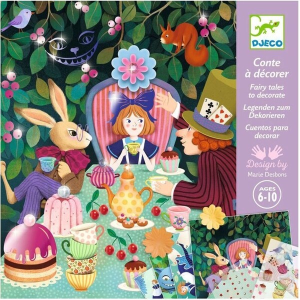 Djeco In Wonderland Fairy Tale to Decorate Kids/Children Fun Activity Set 6y+