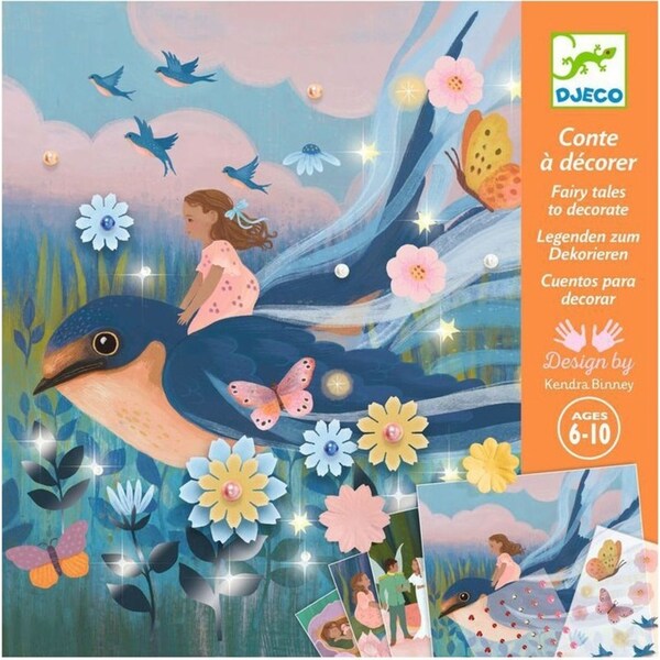 Djeco Thumbelina Fairy Tale to Decorate Kids/Children Activity Craft Set 6y+