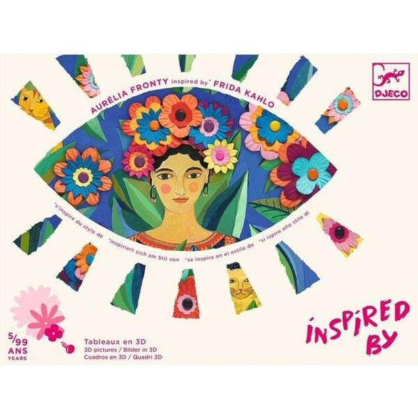 Djeco Inspired by Frida Kahlo Coyoacan 3D Pictures Kids/Children Craft Kit 5y+