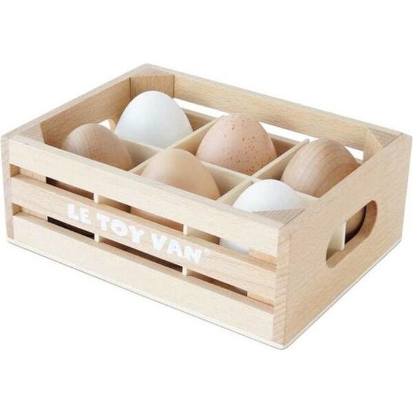 Le Toy Van Honeybake Farm Eggs in Crate Kids/Children Play Wooden Toy 2y+