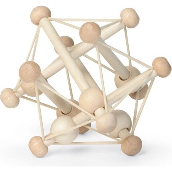 Manhattan Natural Wooden Skwish 14.6cm Baby/Toddler Activity Toy Unboxed 0m+