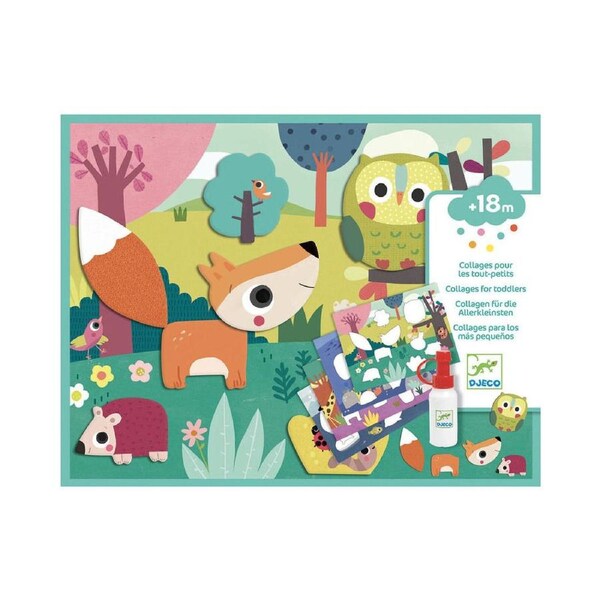 Djeco My First Collage Pre-Cut Cardboard DIY Kit Kids Fun Activity Toy 18m+