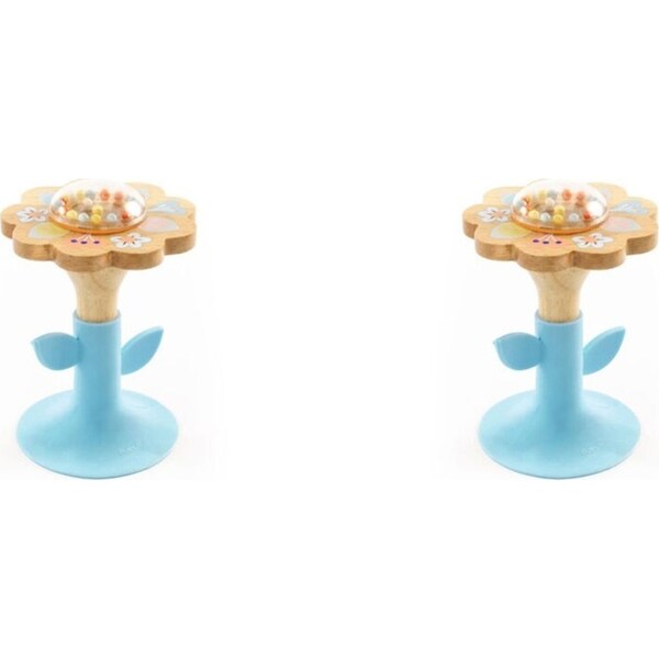 2x Djeco BabySwipi Wood Rattle 11cm Sensory Play Kids/Children Fun Toy 3m+