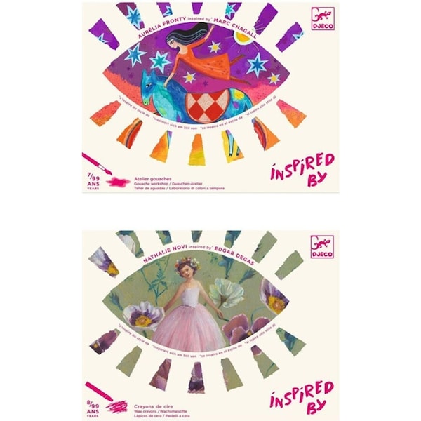 Djeco Inspired By Marc Chagall & The Edgar Degas Paint/Wax Crayons Set 8y+