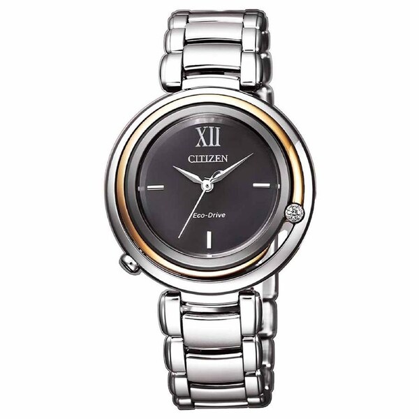 Citizen Eco-Drive Diamond Black Dial Women’s Watch (EM0658-87E)