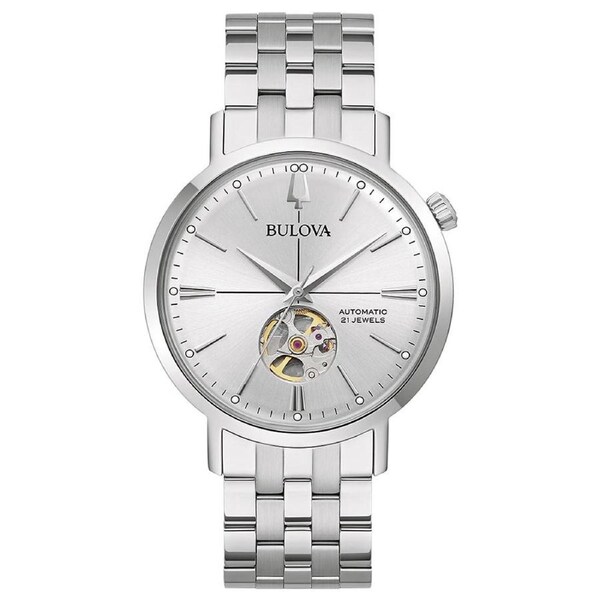 Bulova Classic Aerojet Silver Dial Automatic Men's Watch (96A276)