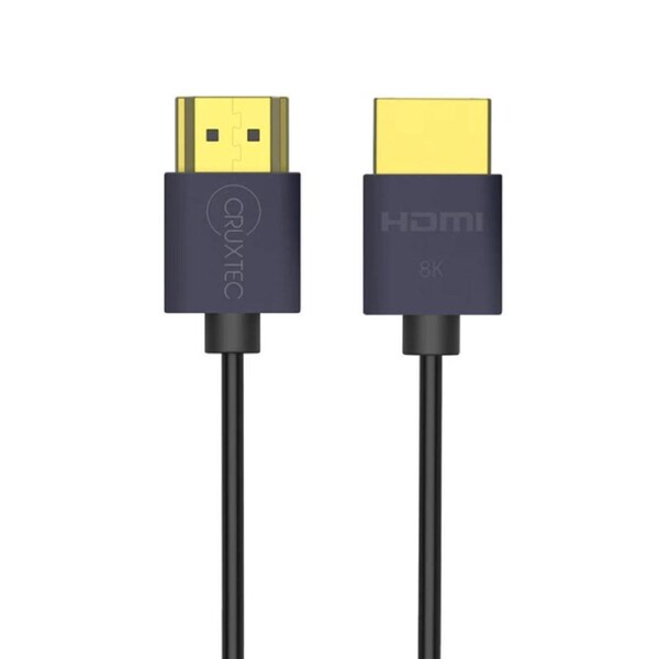 Cruxtec Ultra-thin HDMI 2.1 8K Male to Male Cable - 0.5m (HX8K-Z5-BK)