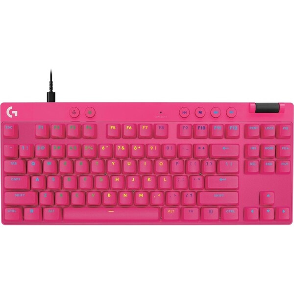 Logitech G PRO X TKL RAPID tenkeyless gaming keyboard with Magnetic Analog Switches (Magenta)