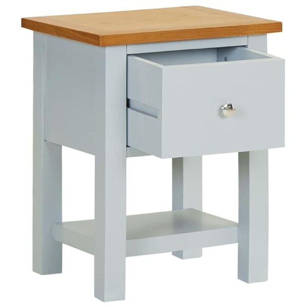 Wooden Nightstand With Drawer And Shelf Bedside Table Organiser 36x30x47cm