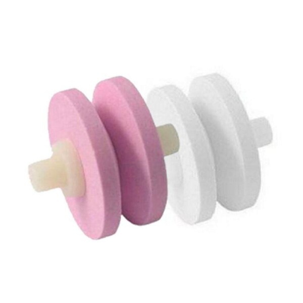 Global 2 Stage Water Sharpener Replacement Wheel Pink and White Set of 2